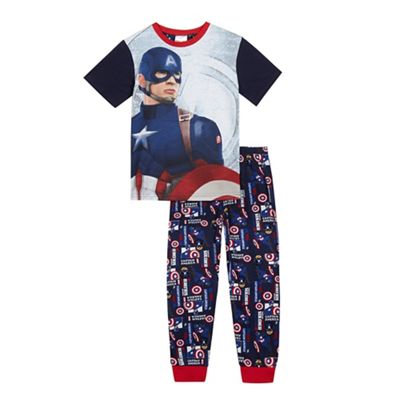 Captain America Boys' navy 'Captain America' pyjama set